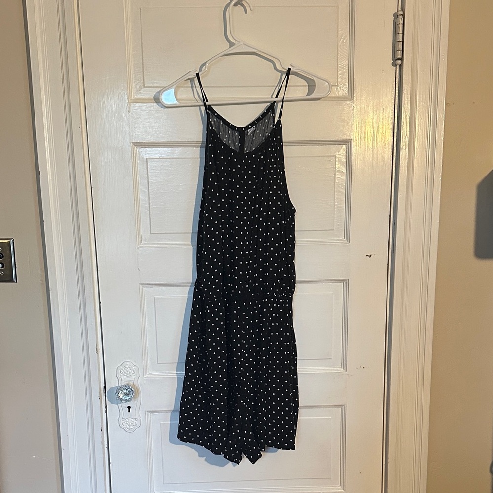 Old Navy Black Polka Dot Jumpsuit
